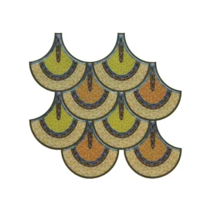 3D Yellow Fish Scale Shell Peel & Stick Tiles|Easy DIY Adhesive Backsplash for Kitchen Walls