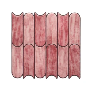 3D Pale Red Peel & Stick Tiles | Easy DIY Adhesive Backsplash for Kitchen Walls