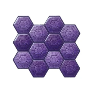 3D Hexagon Purple Peel & Stick Tiles