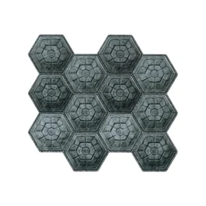 3D Grey Hexagon Peel & Stick Tiles