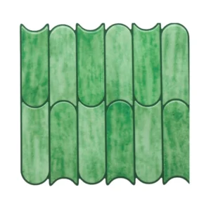 3D Emerald Green Peel & Stick Tiles | Easy DIY Adhesive Backsplash for Kitchen Walls