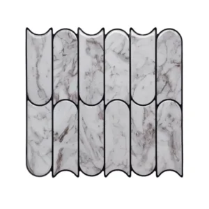 3D Gray Peel & Stick Tiles|Easy DIY Adhesive Backsplash for Kitchen Walls