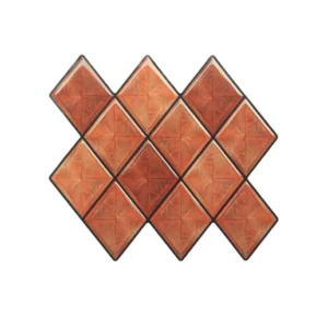 3D Orange Diamond Peel & Stick Tiles|Easy DIY Adhesive Backsplash for Kitchen Walls