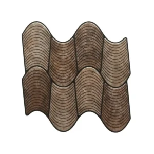 3D Wavy Brown Peel & Stick Tiles|Easy DIY Adhesive Backsplash for Kitchen Walls