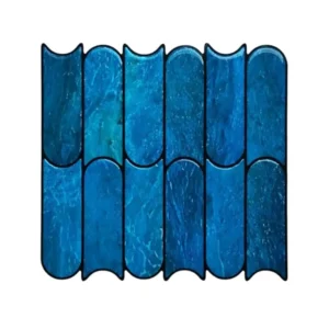 3D Navy Blue Peel & Stick Tiles|Easy DIY Adhesive Backsplash for Kitchen Walls