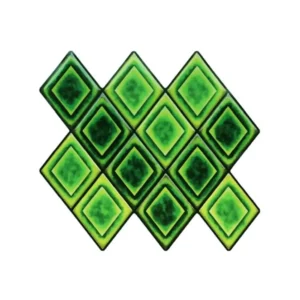 3D Neon Green Diamond Peel & Stick Tiles|Easy DIY Adhesive Backsplash for Kitchen Walls
