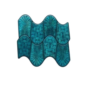 3D Aqua Blue Peel & Stick Tiles|Easy DIY Adhesive Backsplash for Kitchen Walls