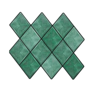 3D Forest Green Diamond Peel & Stick Tiles|Easy DIY Adhesive Backsplash for Kitchen Walls