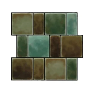 3D Sage Green Brick Peel & Stick Tiles|Easy DIY Adhesive Backsplash for Kitchen Walls