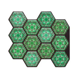 3D Hexagon Green Peel & Stick Tiles|Easy DIY Adhesive Backsplash for Kitchen Walls