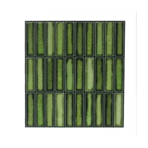 Green Peel and Stick 3D Wall Tile: Self-Adhesive Backsplash