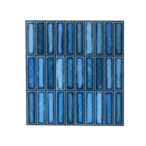 Blue Peel and Stick 3D Wall Tile: Self-Adhesive Backsplash